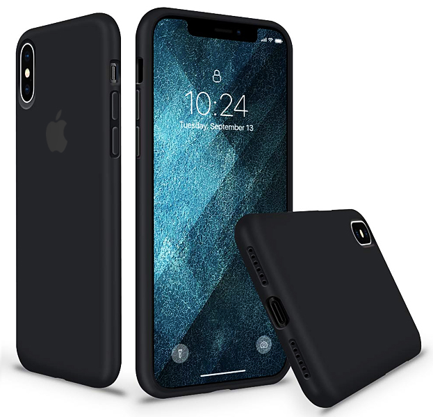 

Черный силиконовый чехол для iPhone XS Max Silicone Case Full Cover