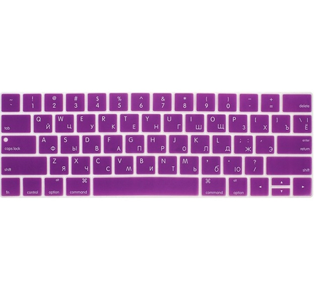 

Фиолетовая силиконовая накладка на клавиатуру для Macbook Pro 13/15 2016/2017 с Touch Bar (US)