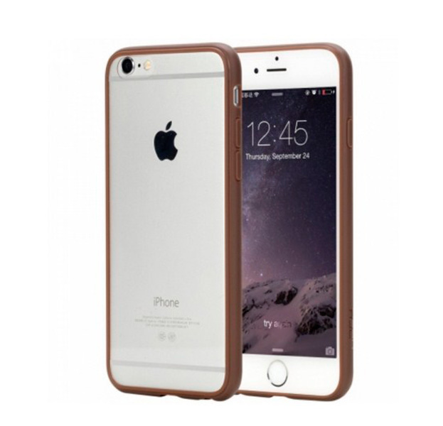 

Прозрачный чехол-накладка для iPhone 6/6s Plus Rock Pure Series Coffee