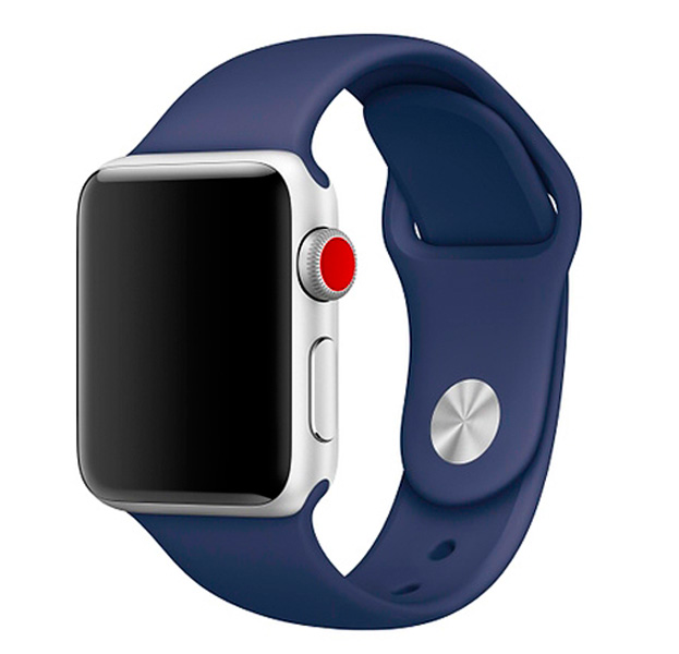 

Синий матовый ремешок для Apple Watch 42/44 mm Sport Band
