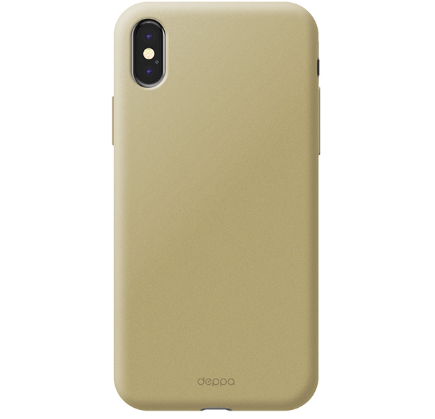 

Золотой чехол-накладка для iPhone X/XS Deppa Air Case, Бежевый