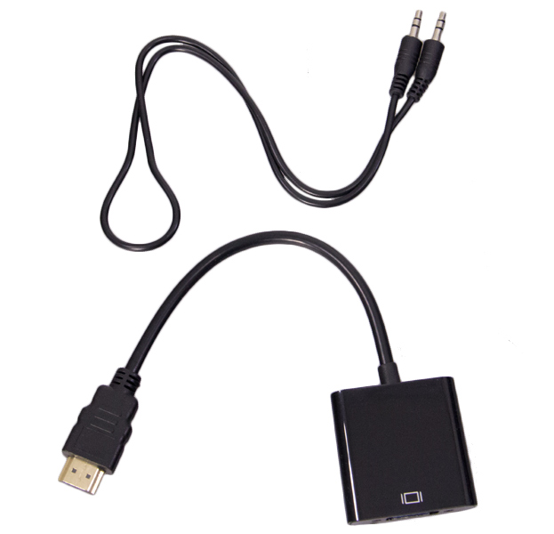 

Переходник HDMI to VGA с кабелем AUX