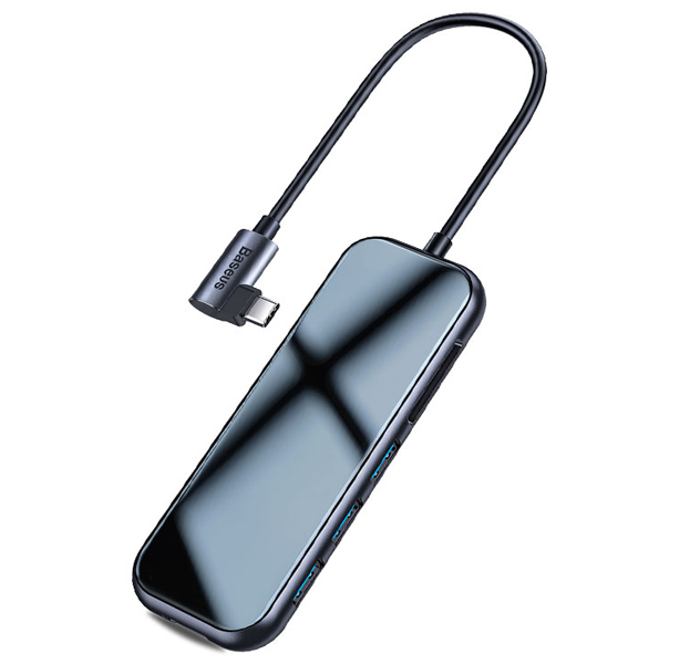 

Черный переходник Baseus Mirror Series 7-in-1 Hub Type-C