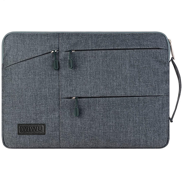 

Темно-серая сумка для Macbook Air/Pro 13 Wiwu Pocket Sleeve, Серый