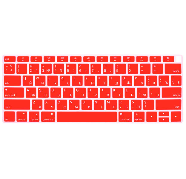 

Красная силиконовая накладка на клавиатуру для Macbook Air 13 2018 (US)
