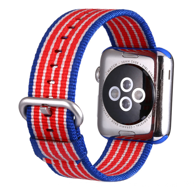 

Нейлоновый ремешок для Apple Watch 42/44 mm Striped Band Red
