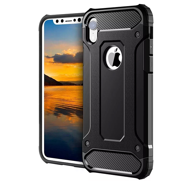 

Черный противоударный чехол для iPhone XR Fashion Case