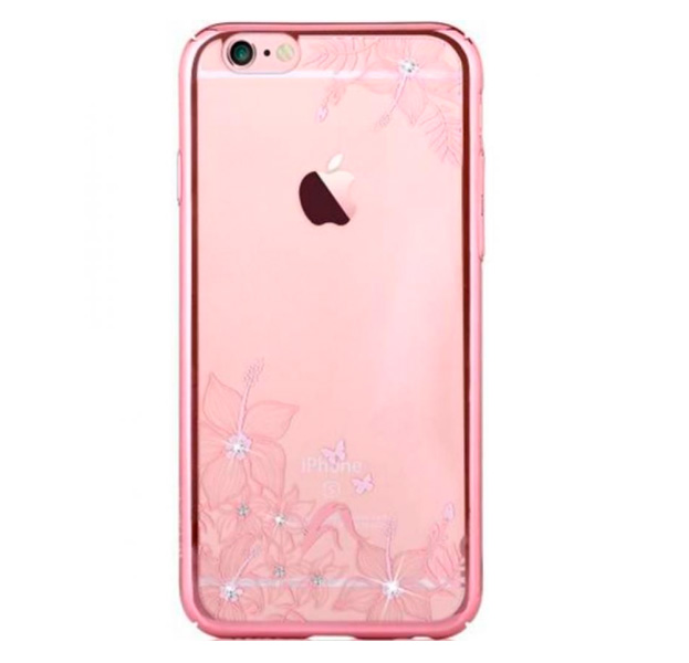 

Прозрачный чехол со стразами для iPhone 6/6s Devia Crystal Engaging Rose Gold, Розовый