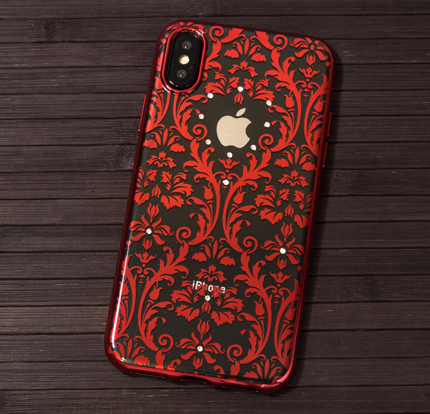 

Силиконовый чехол для iPhone X/XS Devia Crystal Baroque Red, Красный