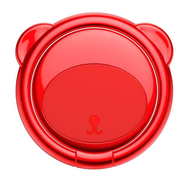 

Красный держатель с кольцом для смартфонов Baseus Bear Finger Ring Holder