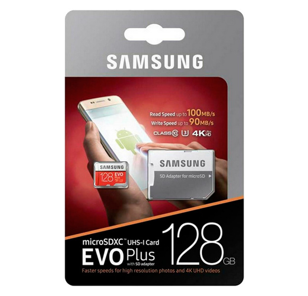 

Карта памяти Micro SDXC 128GB Class 10 4K Samsung Evo Plus + Adapter
