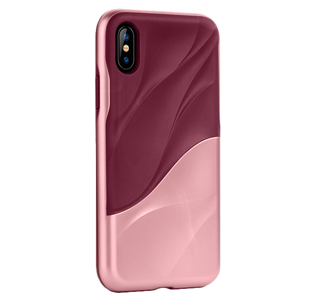 

Чехол-накладка для iPhone X/XS Devia Wave Series Case Rose Gold, Бордовый