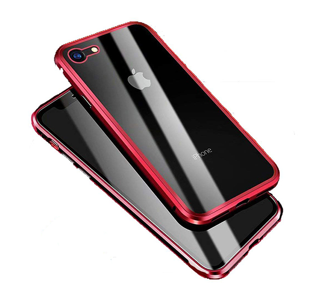 

Чехол-накладка для iPhone 7/8 Maibake 360 Magnet Glass Case Red, Красный