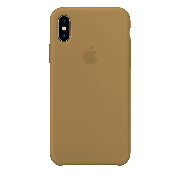 

Светло-коричневый силиконовый чехол для iPhone X/XS Silicone Case