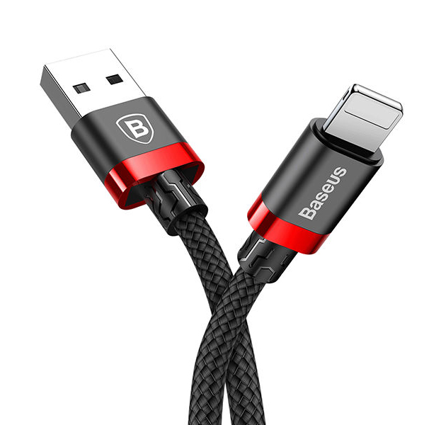 

Красный USB-кабель Lightning Baseus Golden Belt 1m