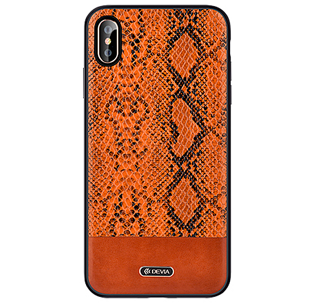 

Чехол-накладка для iPhone XS Max Devia Python Series Case Brown, Коричневый