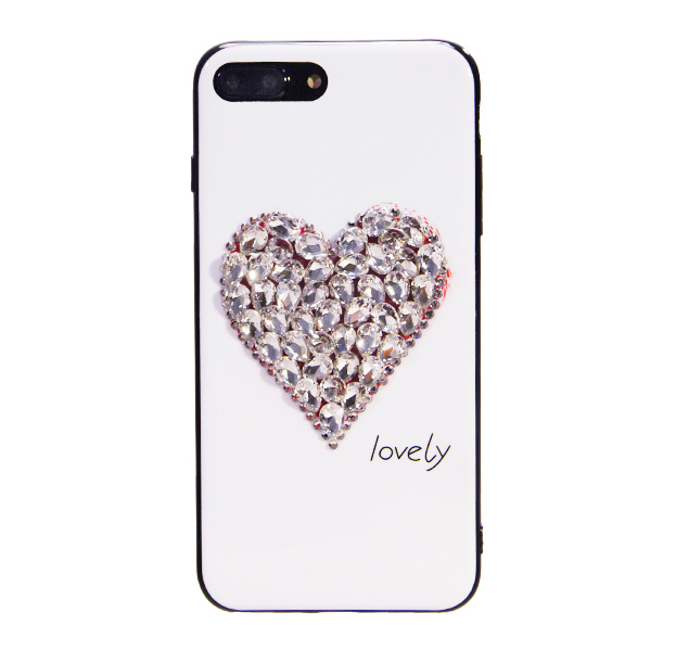 

Белый чехол-накладка для iPhone 7/8 Plus Lovely Silver Heart