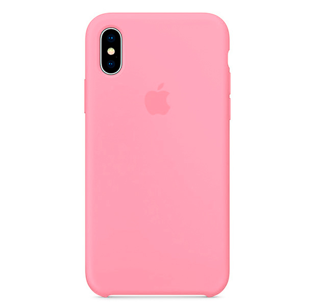 

Коралловый силиконовый чехол для iPhone X/XS Silicone Case, Розовый