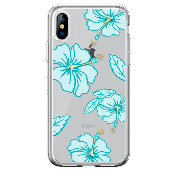 

Чехол-накладка для iPhone XS Max Devia Blossom Crystal Series Case Green, С рисунком