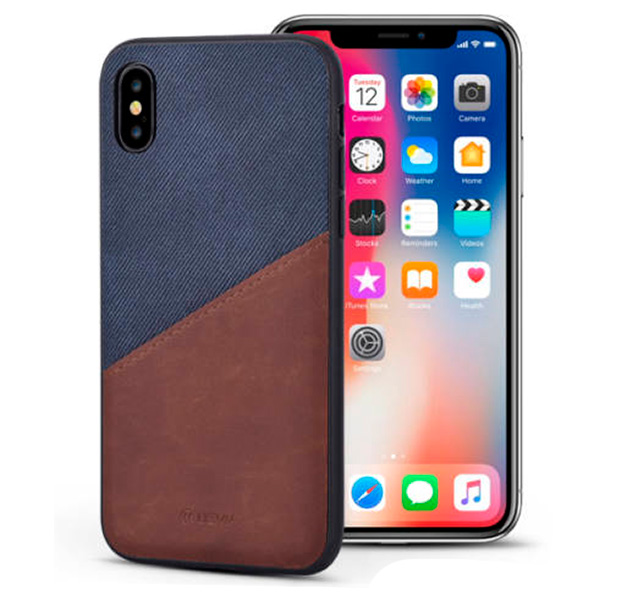 

Чехол-накладка для iPhone X/XS Devia iWallet Blue, Синий