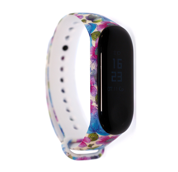 

Цветной ремешок для браслета Xiaomi Mi Band 3 (Фиалки)