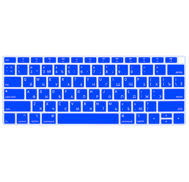 

Синяя силиконовая накладка на клавиатуру для Macbook Air 13 2018 (US)