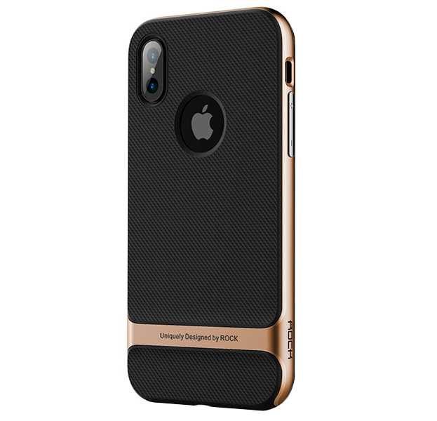 

Чехол-накладка для iPhone X/XS Rock Royce Black/Gold, Золотой