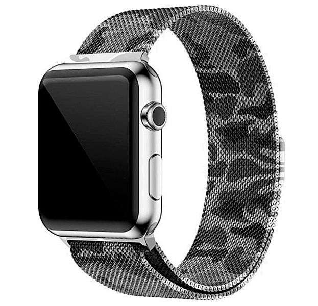 

Металлический ремешок Milanese Band для Apple Watch 38/40 mm Gray Camouflage