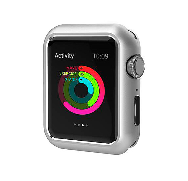 

Серебристый противоударный чехол для Apple Watch 44 mm Fashion Case