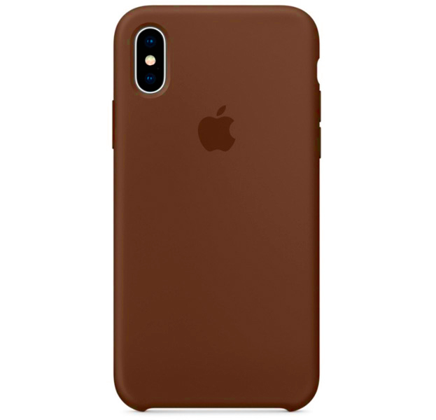 

Коричневый силиконовый чехол для iPhone X/XS Silicone Case