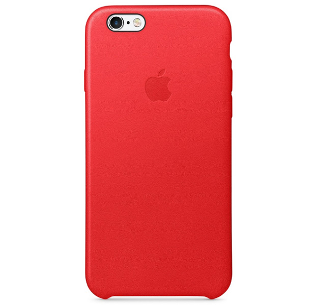 

Красный кожаный чехол для iPhone 6/6S Leather Case