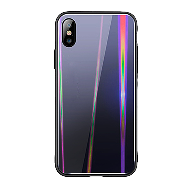 

Чехол-накладка для iPhone XS Max Rainbow Case Purple/Black, Комбинированный