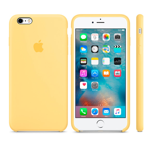 

Желтый силиконовый чехол для iPhone 6/6S Silicone Case