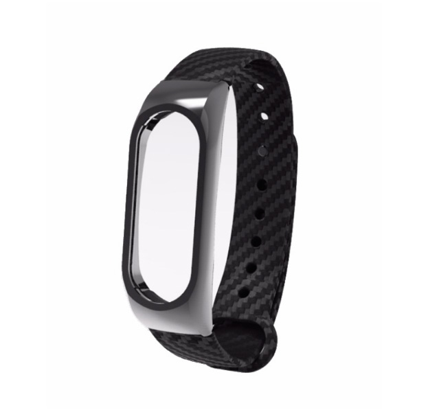 

Черный силиконовый ремешок для Xiaomi Mi Band 2 Carbon Band