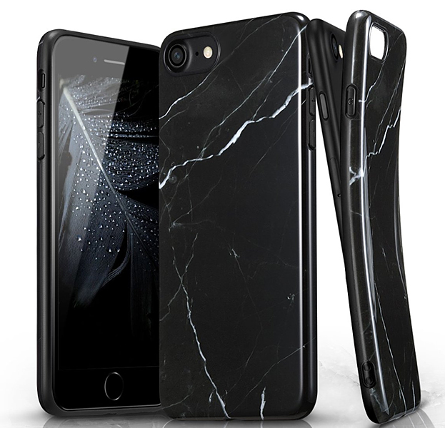 

Чехол-накладка для iPhone 7/8 ESR Vogue Marble Series Black, С рисунком