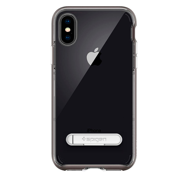 

Черный силиконовый чехол с подставкой для iPhone XS Max Spigen Crystal Hybrid