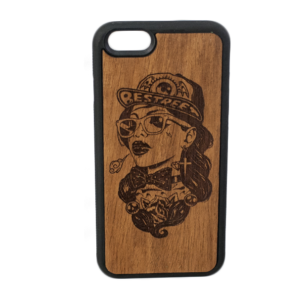 

Деревянный чехол с силиконовой основой для iPhone 7/8 "Girl"