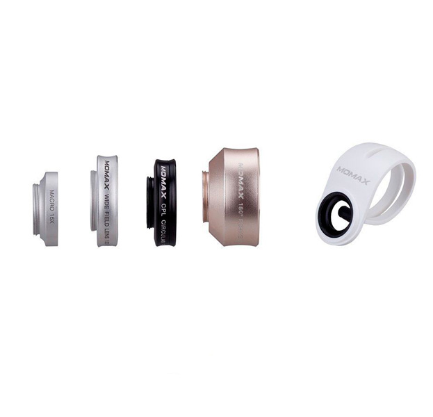 

Универсальный объектив 4в1 Momax Superior Lens Macro/Wide Angle/Fish Eye/CPL