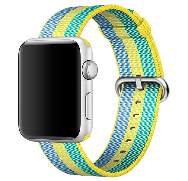 

Нейлоновый ремешок для Apple Watch 42/44 mm Желтая полоска