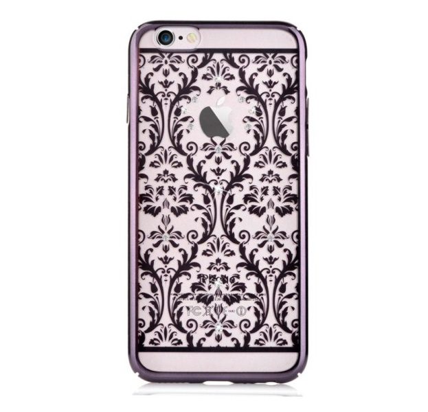 

Прозрачный чехол со стразами для iPhone 6/6S Devia Baroque Gun Black, Черный