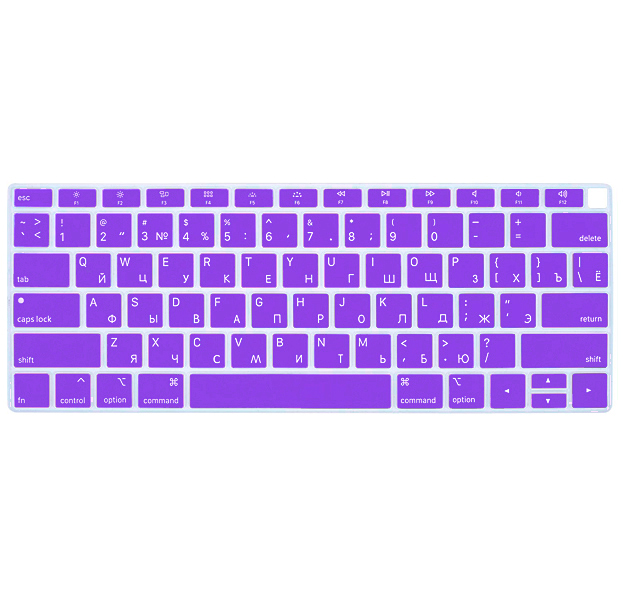 

Фиолетовая силиконовая накладка на клавиатуру для Macbook Air 13 2018 (US)