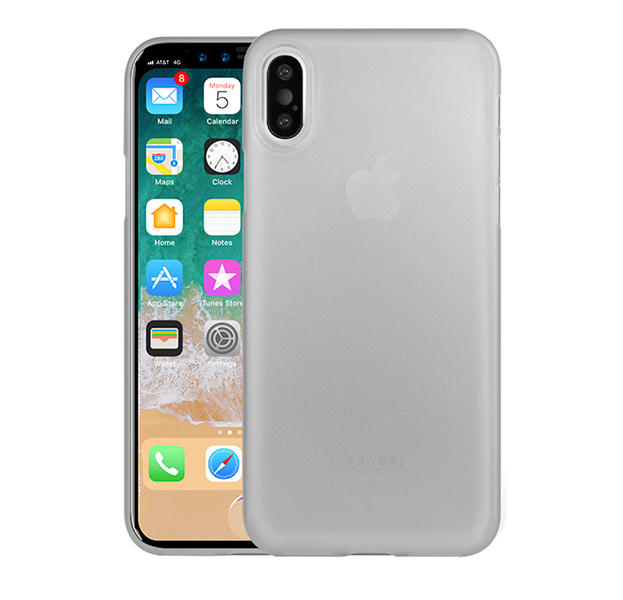 

Белый ультратонкий чехол-накладка для iPhone X/XS Uniq Bodycon