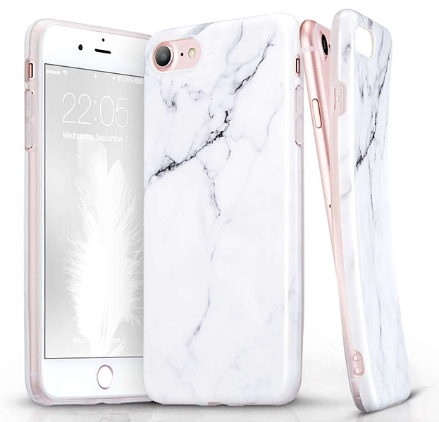 

Чехол-накладка для iPhone 7/8 ESR Vogue Marble Series White, С рисунком