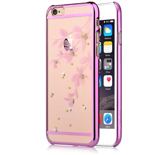 

Прозрачный чехол со стразами для iPhone 6/6s Devia Crystal Flowery Rose Gold