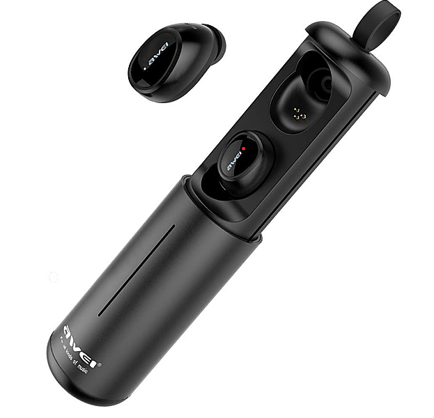 

Беспроводная гарнитура Awei T5 True Wireless Earbuds with Charging Case Black (аналог Airpods)