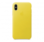 Изображение Желтый кожаный чехол для iPhone XS Max Leather Case