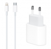 Изображение Сетевое зарядное устройство для iPhone USB-C + кабель Lightning 18w S-Charge
