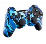 Изображение Беспроводной джойстик Dualshock 3 для Sony Playstation 3 Blue Stripes analog