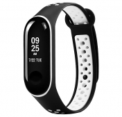 Изображение Ремешок для браслета Xiaomi Mi Band 4/3 Sport Perforated Black/White