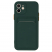Цвет изображения Чехол для iPhone 12 с отделением для карт Card Case зеленый/оранжевые кнопки